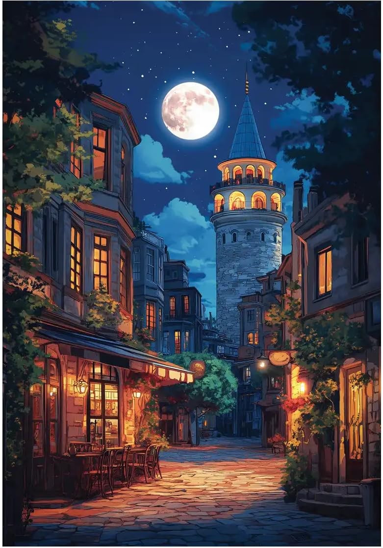 Anatolian Puzzle -Galata at Fullmoon, 500 Piece Puzzle, #3643
