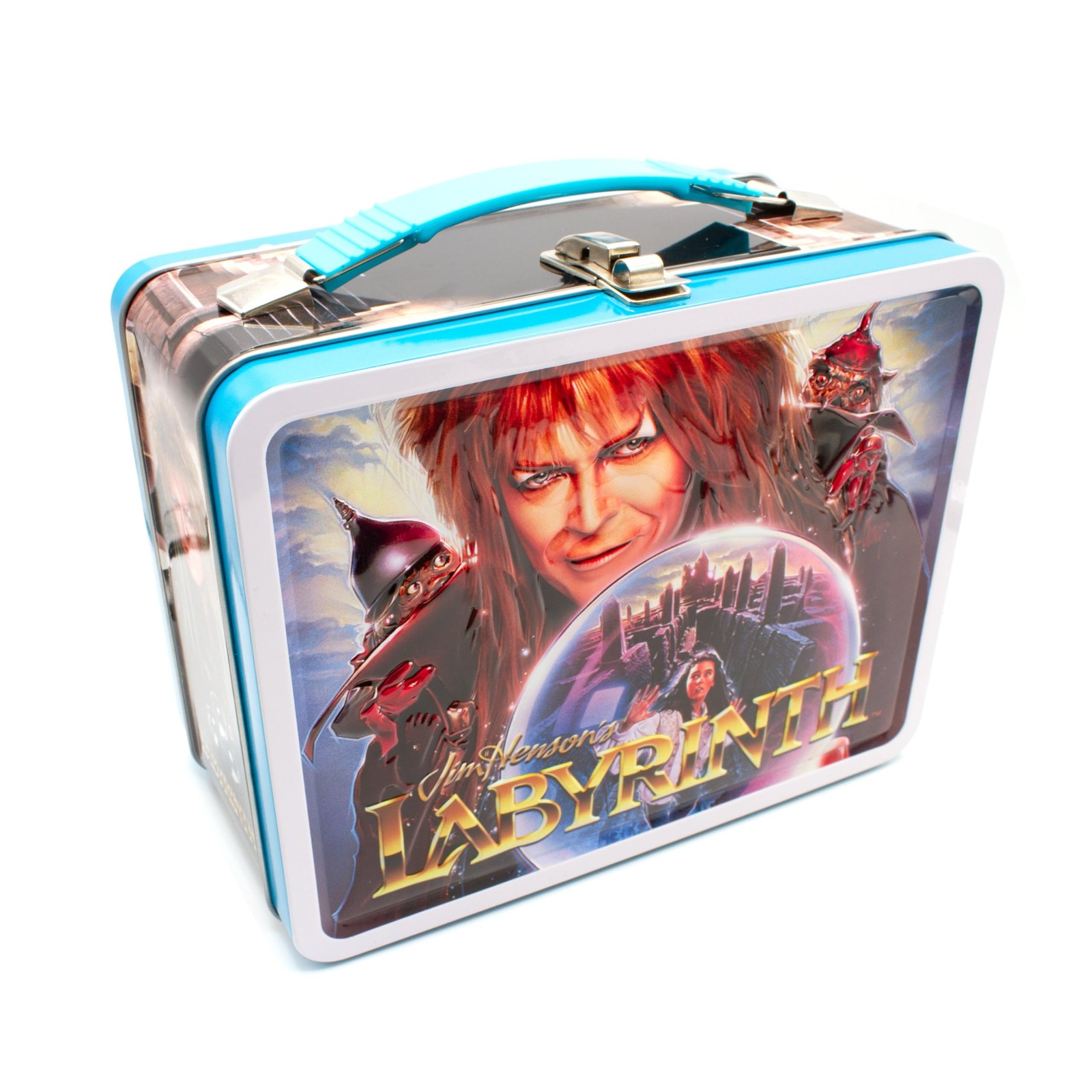 AQUARIUS Labyrinth Large Fun Box Sturdy Tin Storage Box Plastic Handle Embossed