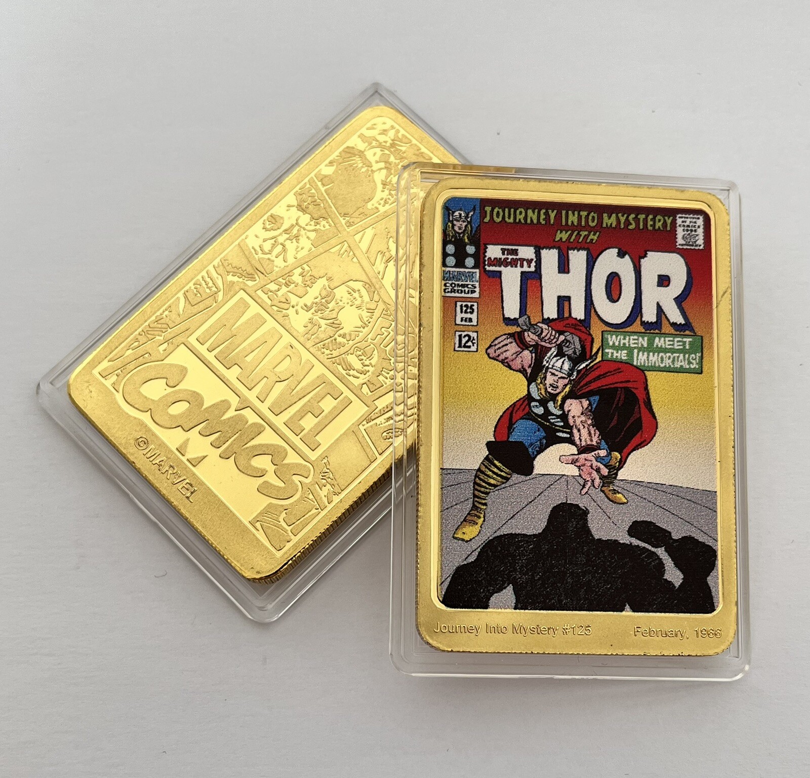 Marvel Comics Gold Ingot / Coin Collection The Mighty Thor Comic #125