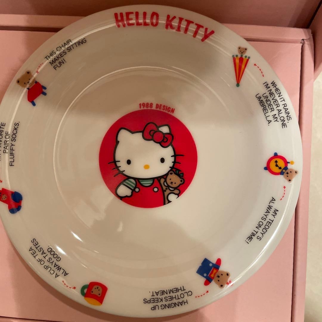 Hello Kitty 25th Anniversary Plates Set 5 Pieces Character Dinnerware Japan