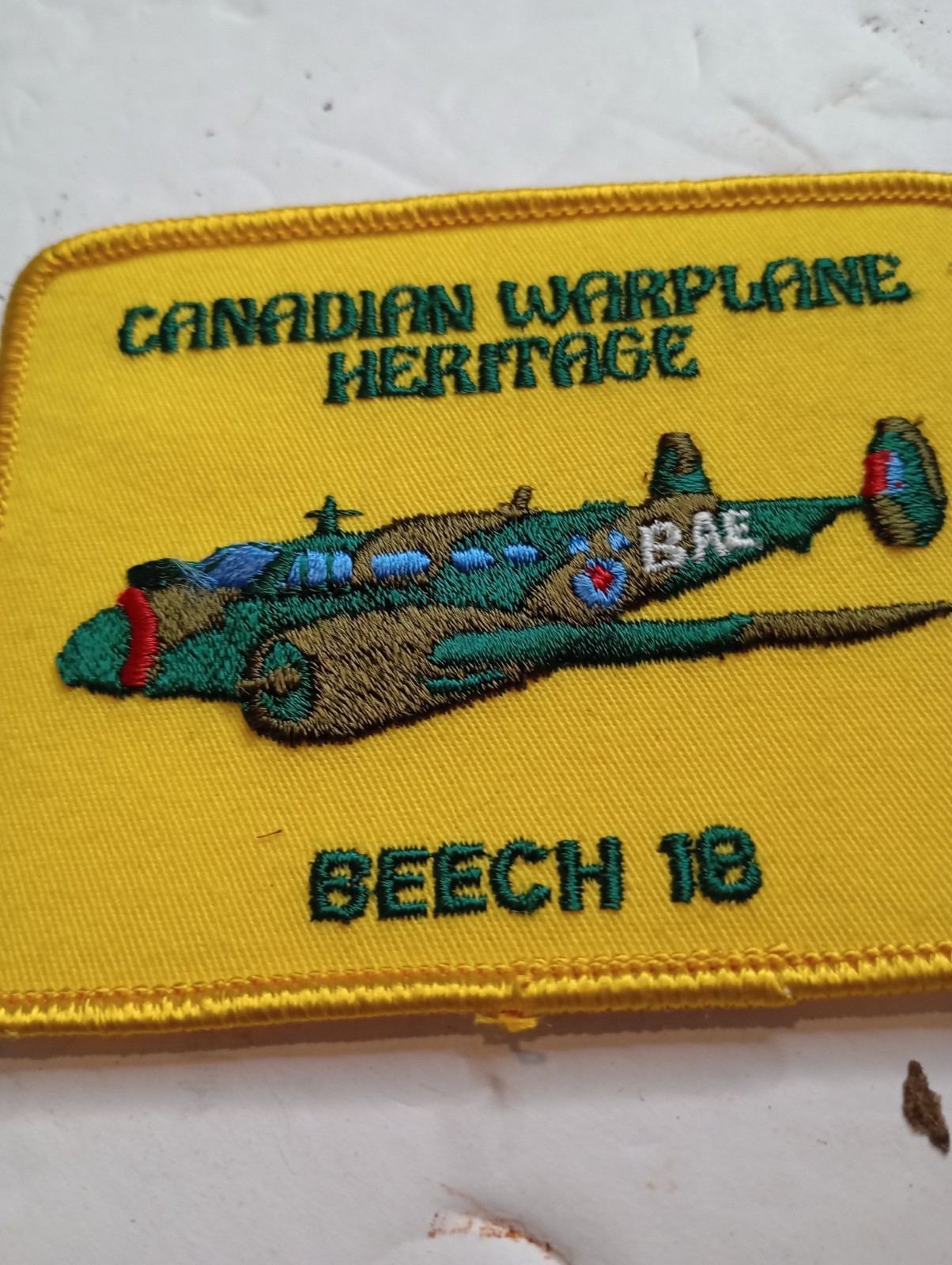 CANADIAN WAR PLANE HERITAGE BAE BEECH 18 AIRPLANE PATCH