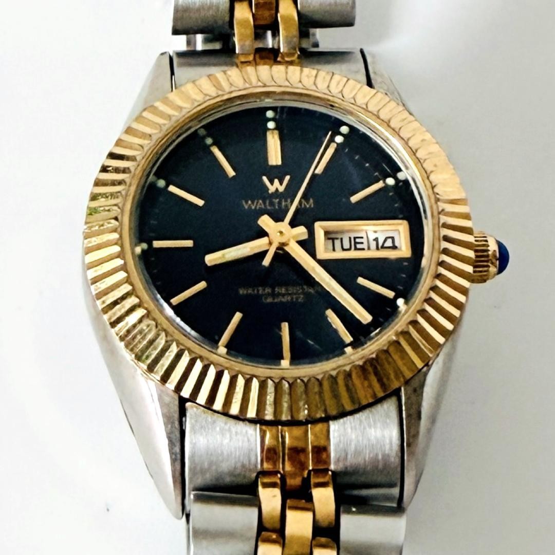 [Luxury pocket watch] Good condition Waltham 1990s Quartz Ladies