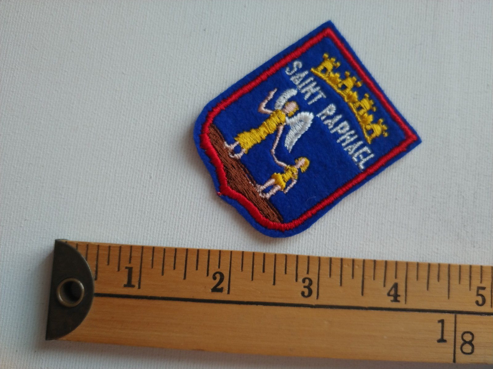* RARE 70S SAINT RAPHAEL FRANCE FRENCH TRAVEL SOUVENIR PATCH CREST ECUSSON *