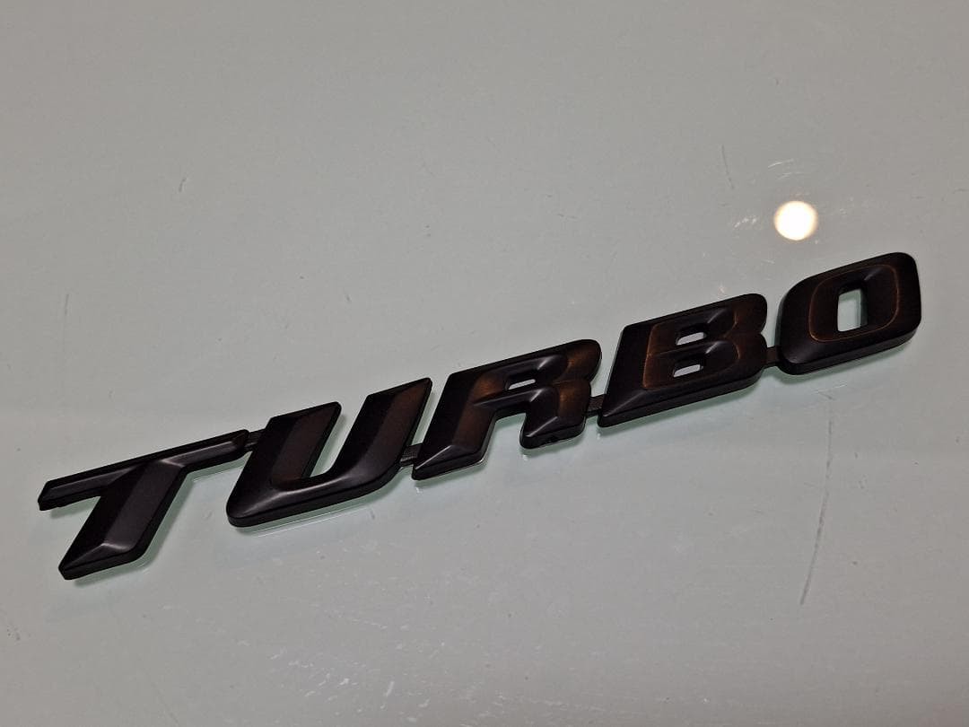 ● TURBO ABS cutout letter type mud black emblem new!