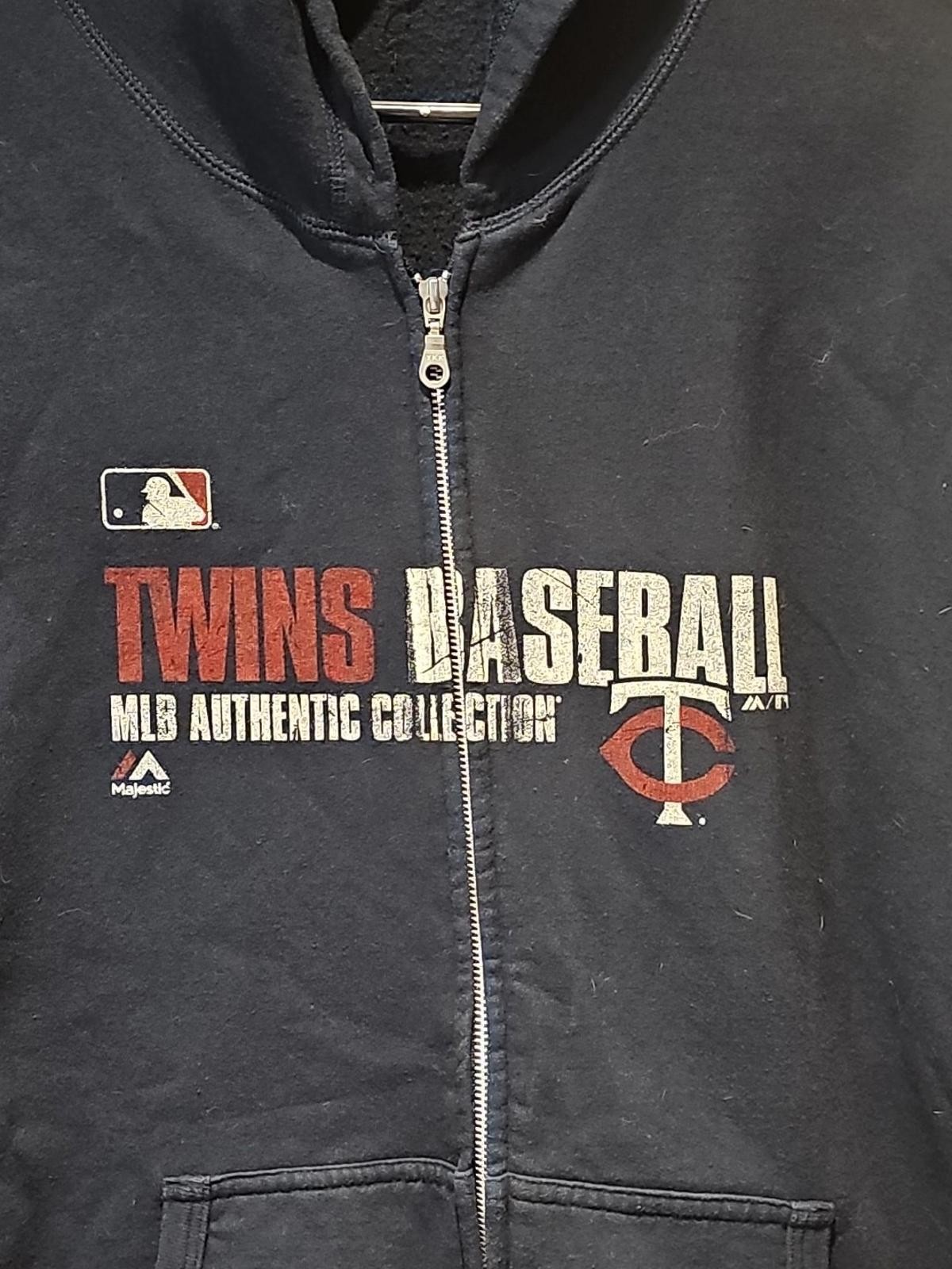 Minnesota Twins majestic MLB Full Zip Hooded Sweatshirt Jacket Size XL