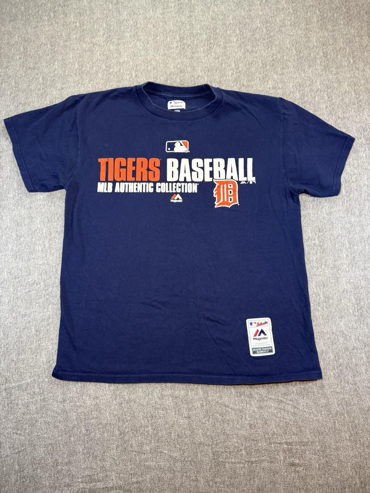 Majestic Detroit Tigers Unisex MLB Authentic Collection Tee-Medium/Navy Blue