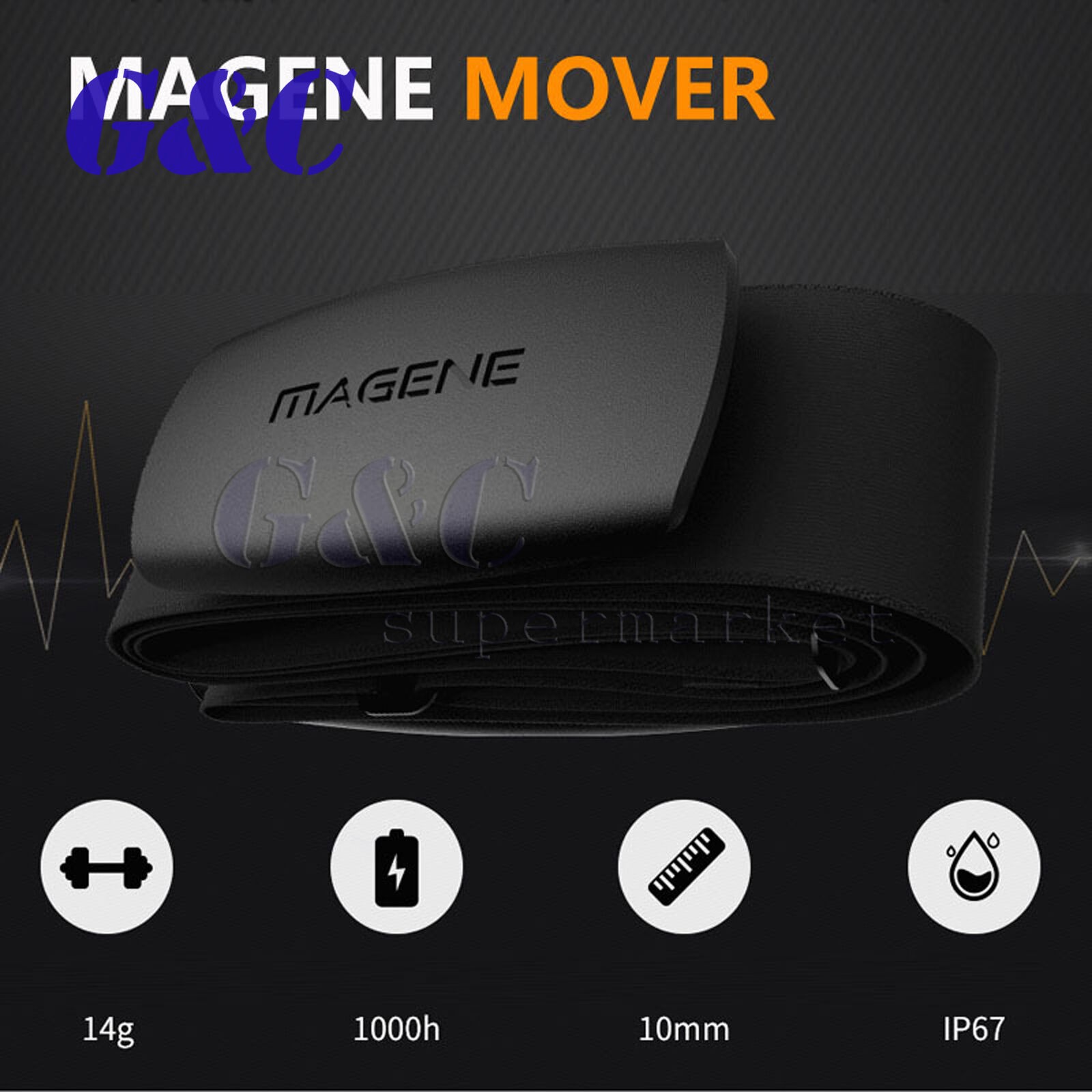 Cycling Magene MHR10 Dual Mode ANT+ Bluetooth 4.0 Heart Rate Sensor Chest Strap