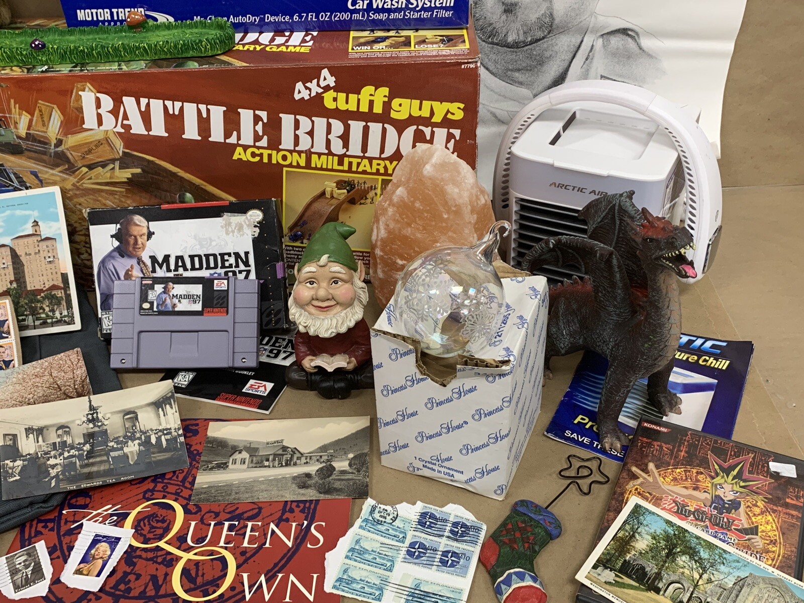 Vintage Estate Granny Grandpa Treasure Box Toys Postage Stamps Memorabilia &More