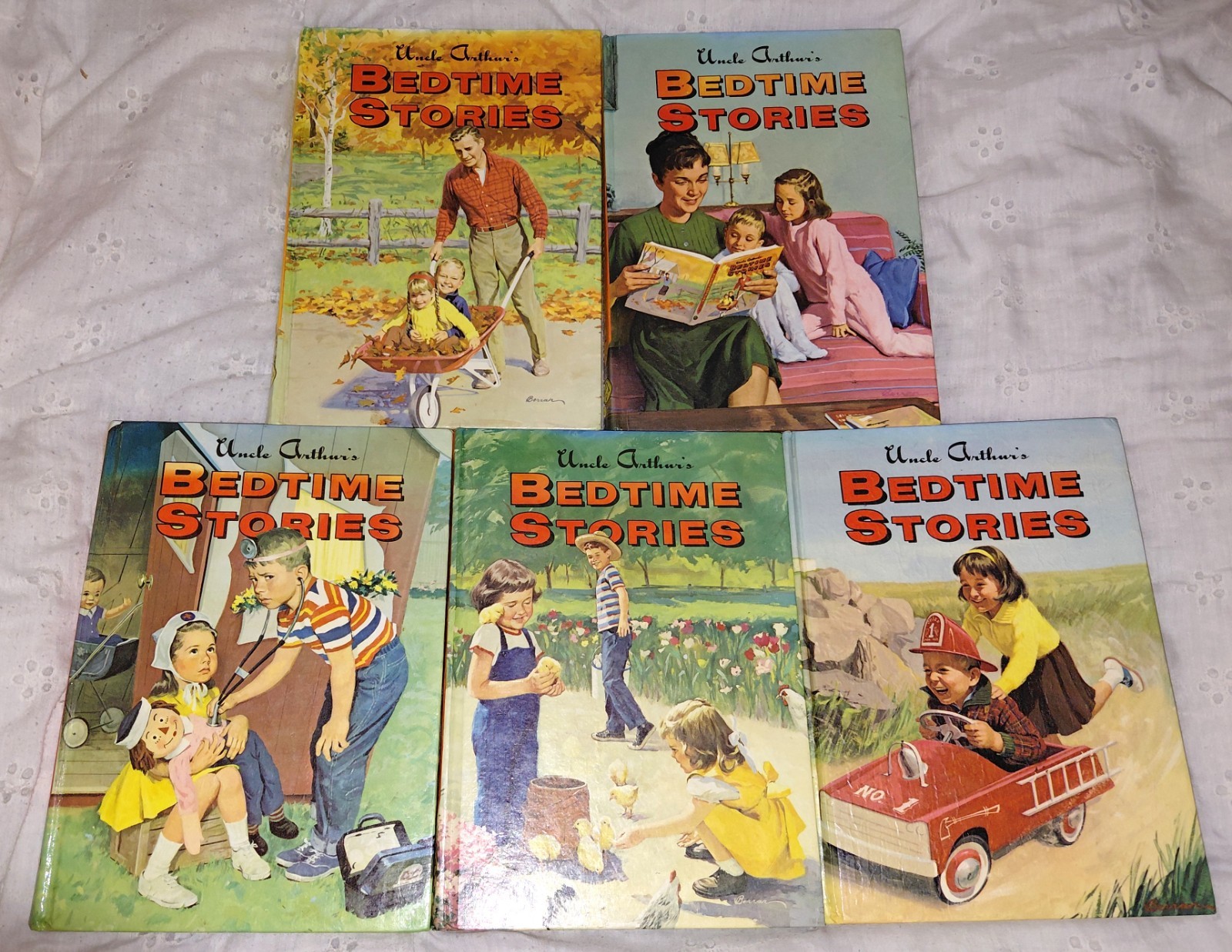 Lot of 5 UNCLE ARTHUR’S BEDTIME STORIES (1964 Ed) VGC Hardbacks Volumes 1-5