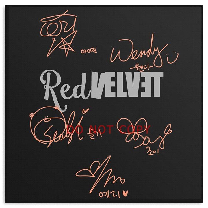 Red Velvet band SIGNED reprint 12×12″ Album Poster Autographed RP