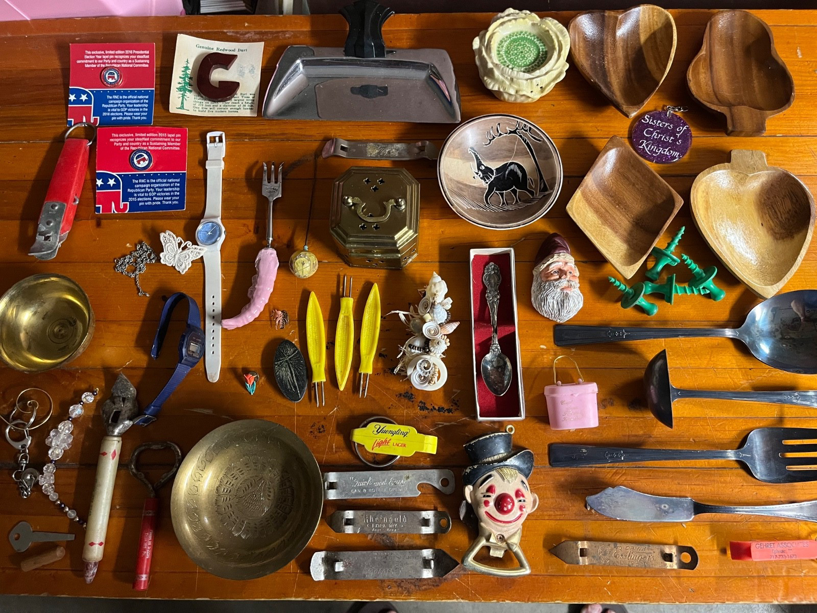 50 pc. Vintage Antique Grandma & Grandpa’s JUNK DRAWER LOT bottle openers Brass