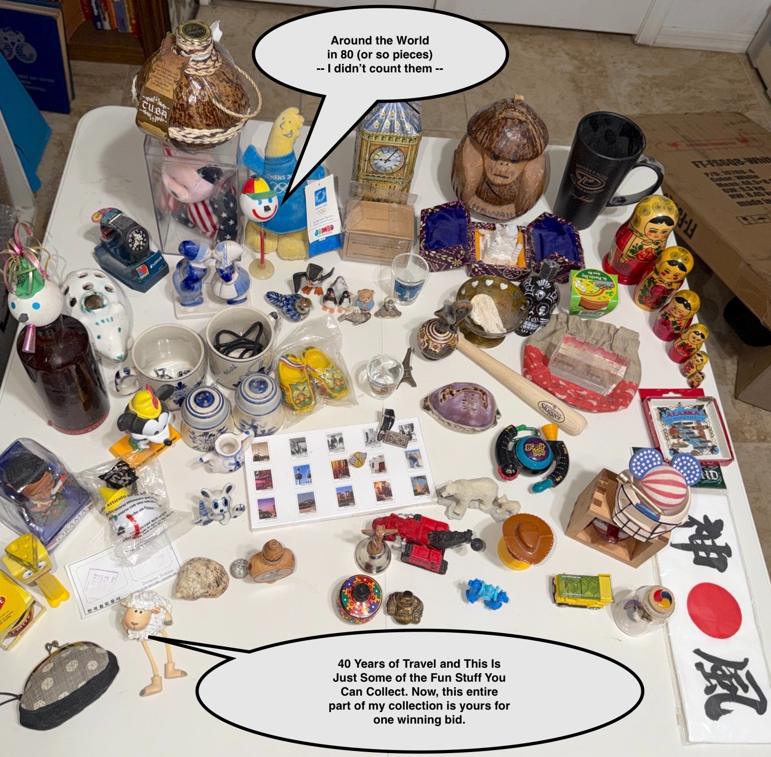 20 Pounds of Dusty World Travel Souvenirs – ONE LOT – Memories Resell Collect