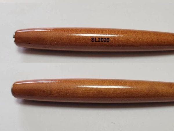 55. Woodgrain pen barrel & Zebra replacement nib 10 pieces of 5 types & ink