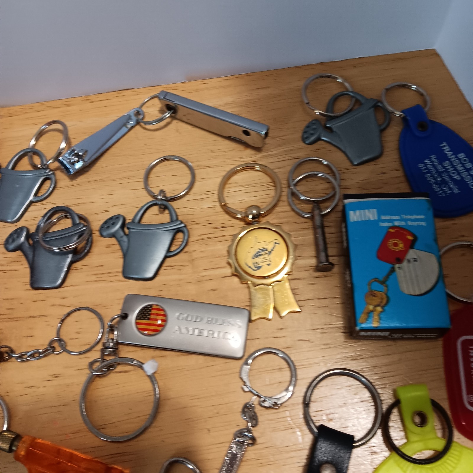 32 Vintage Keychain Lot Advertising Novelty Junk Drawer Estate Find