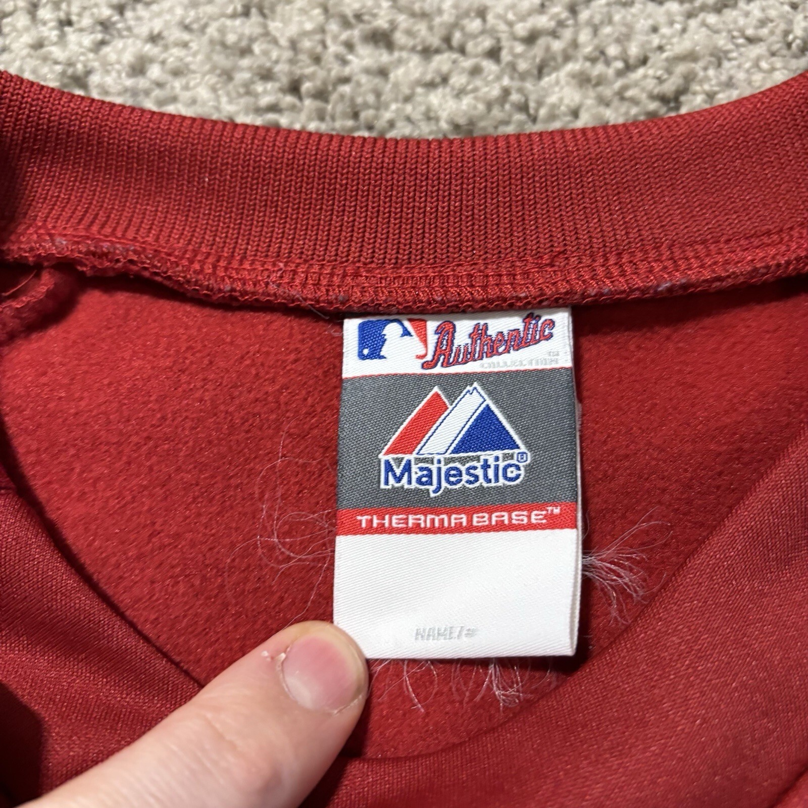 Vintage Arizona Diamondbacks Majestic Therma Base Pullover Sweatshirt Red Men XL