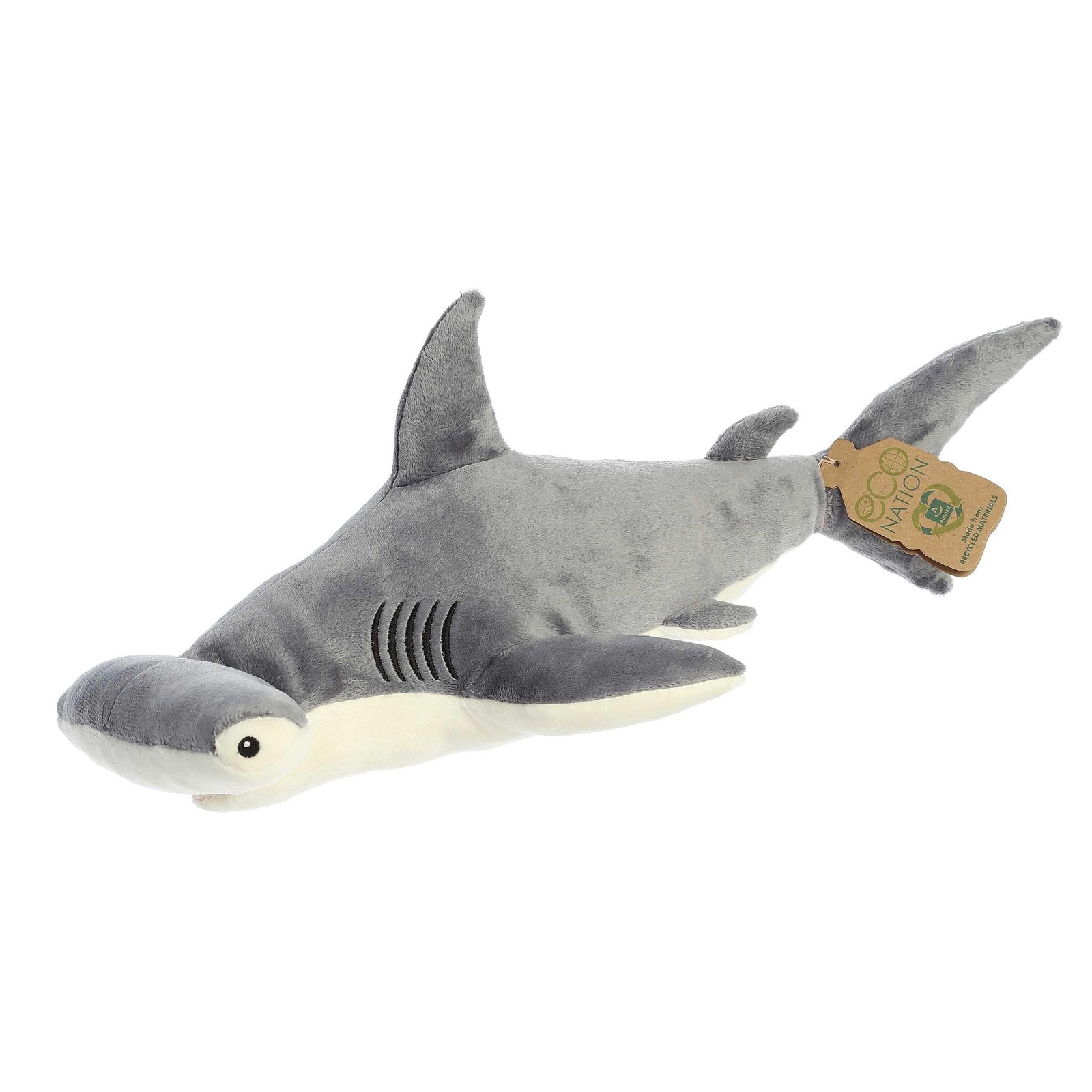 Aurora Eco Nation Hammerhead Shark Plush 18 Inch Recycled Eco Stuffed Animal