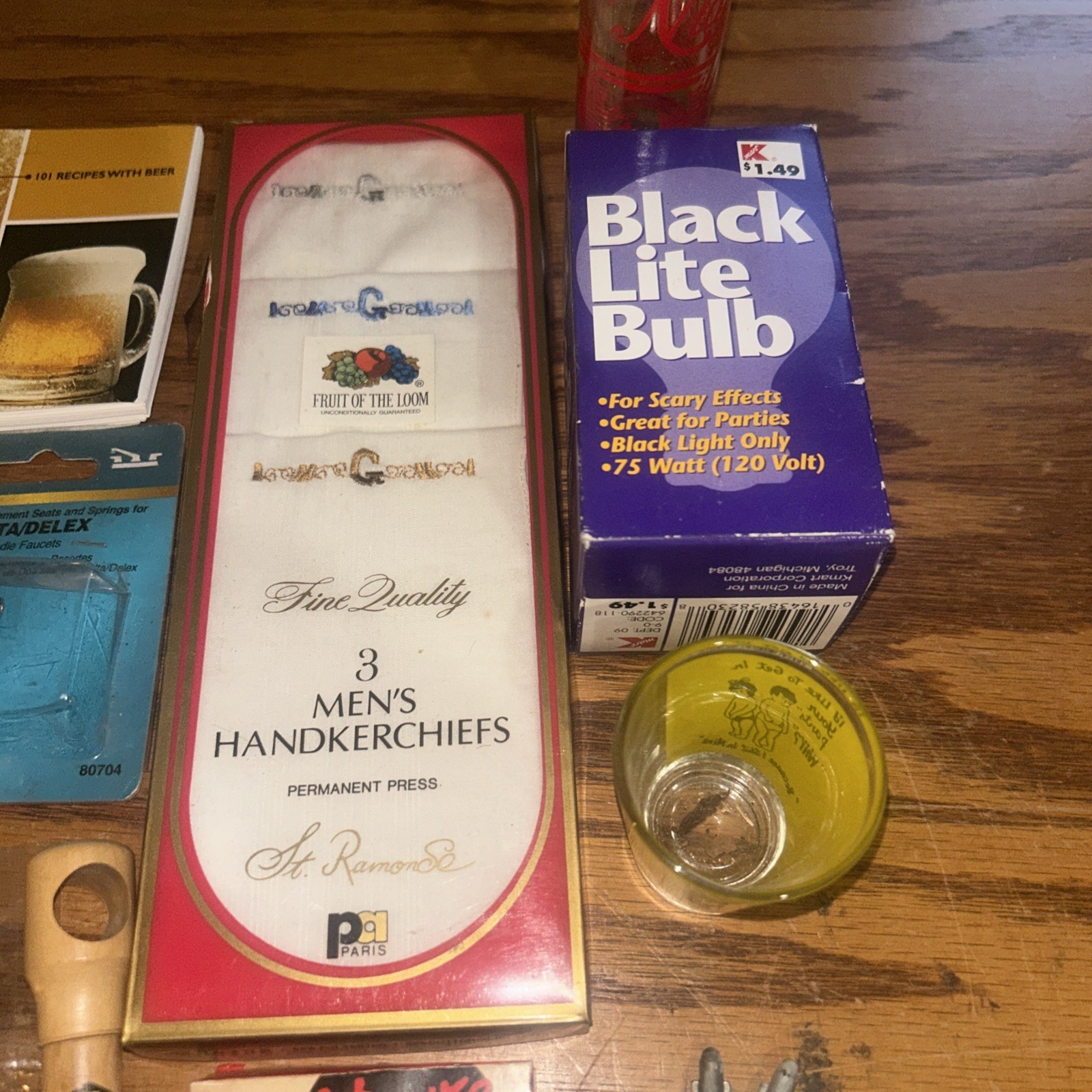 Vintage Junk Drawer Mixed Lot Stuff Jewelry Spoons Cards Umpire