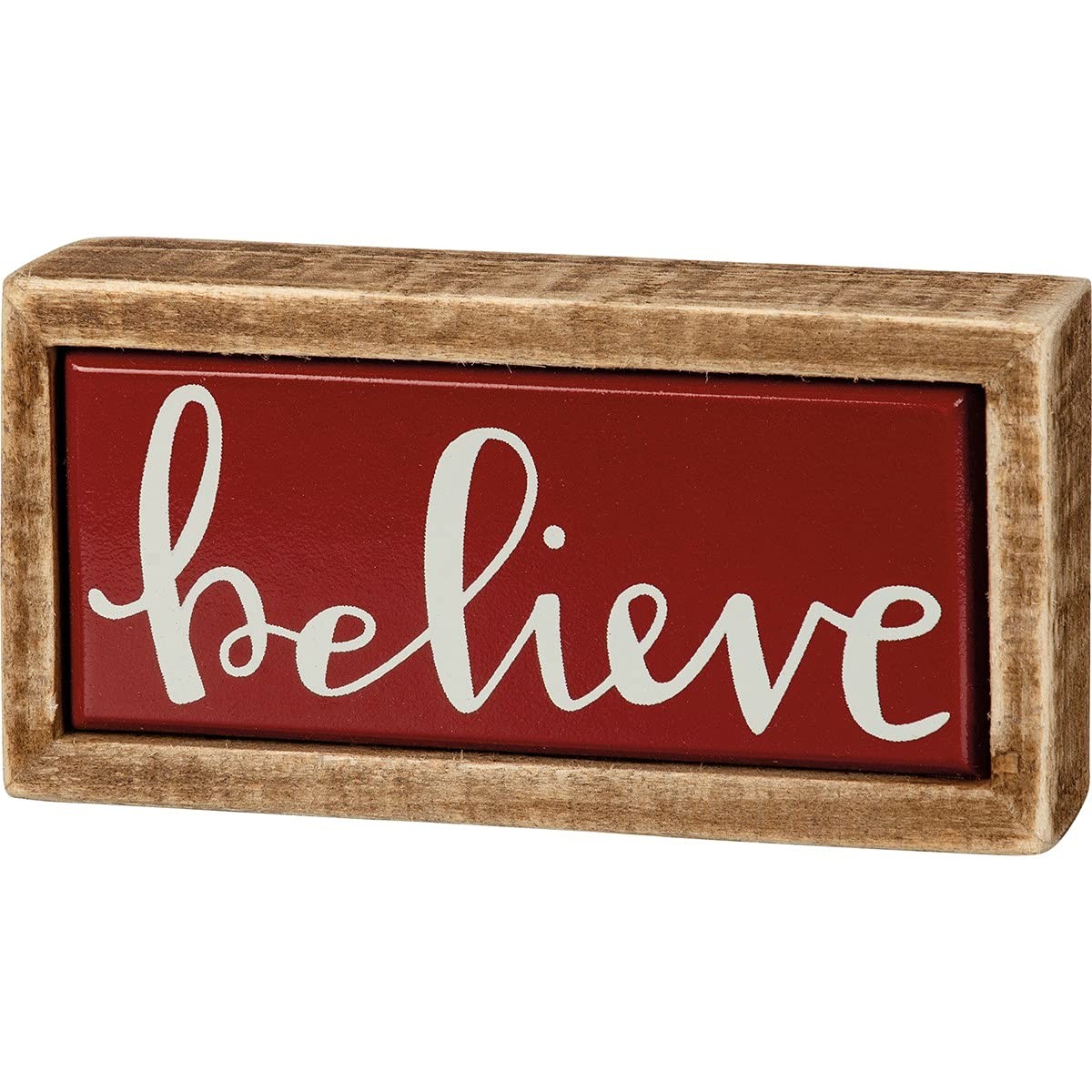 Primitives by Kathy 109410 Box Sign Mini – Believe, 4 x 2 x 1-inch