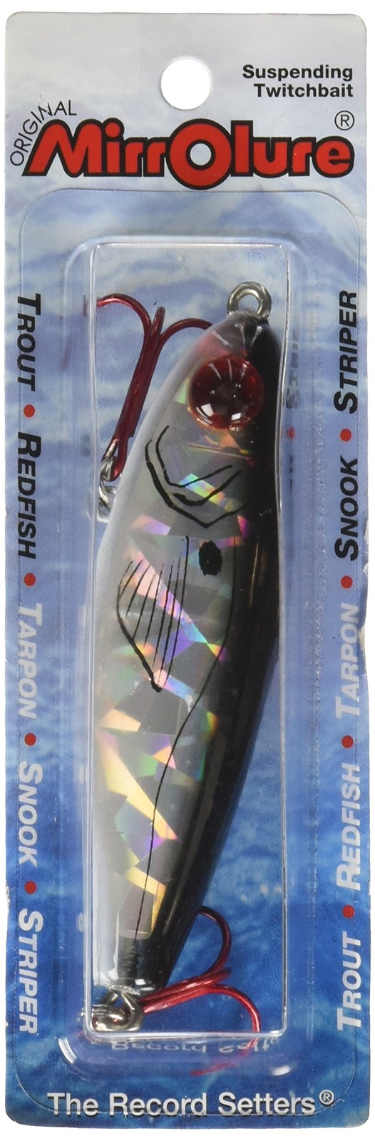 MirrOLure S25MR 21 S3 Catch 5 Suspend Black Bk White Silver 3 5in 3 4oz Mixed