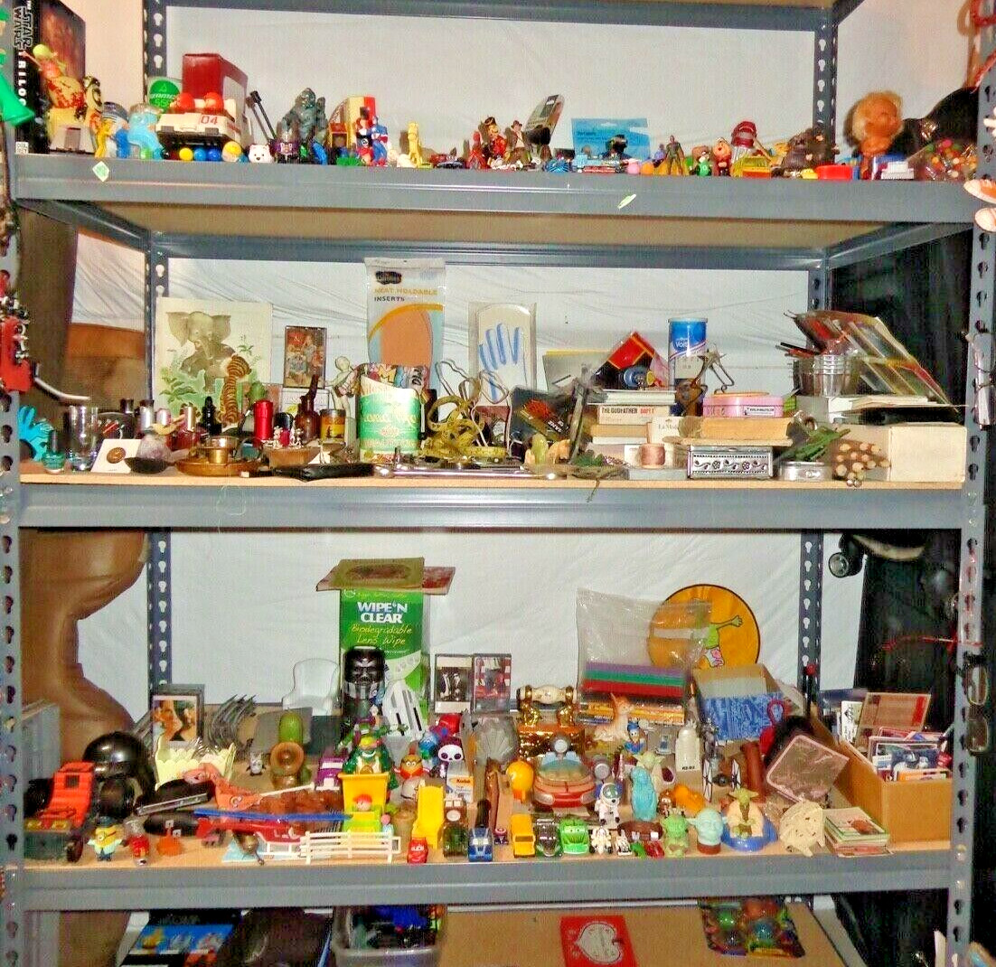 5 pound box lot of New & Old collectible items from estates-See details-#FD25