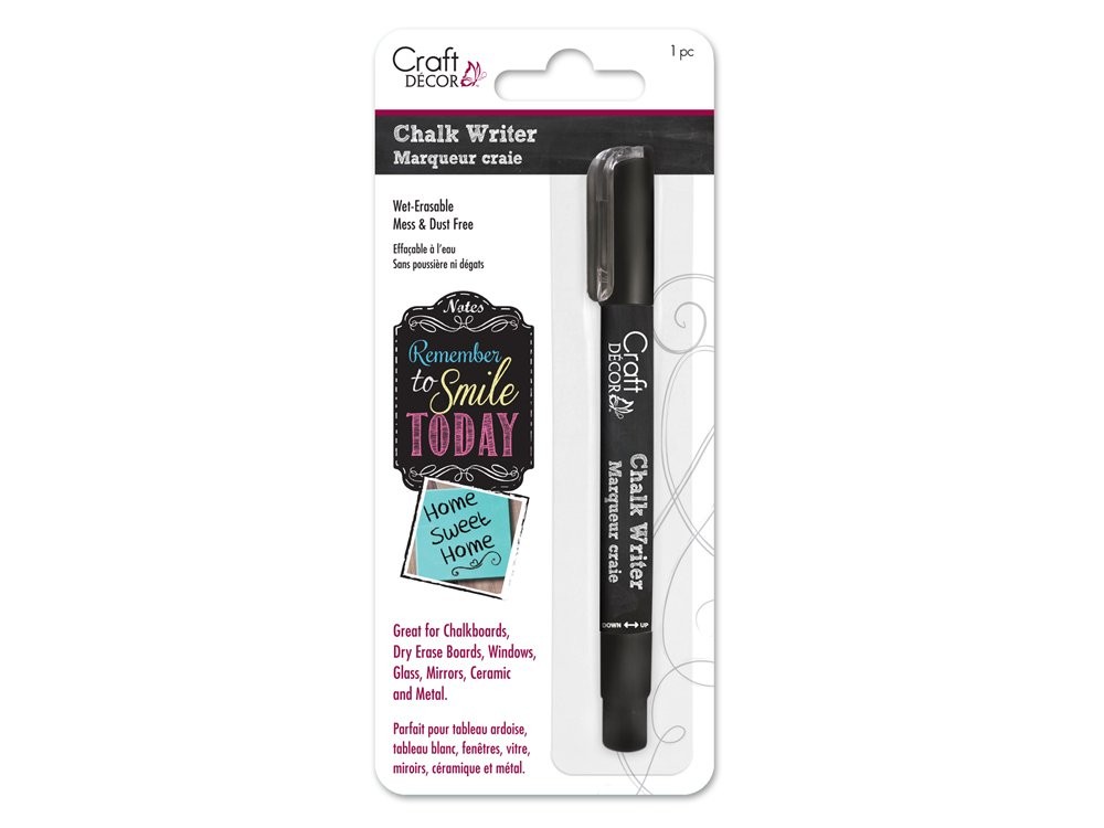Chalk Writer Wet Erasable Marker Mess Free Black Vibrant Color