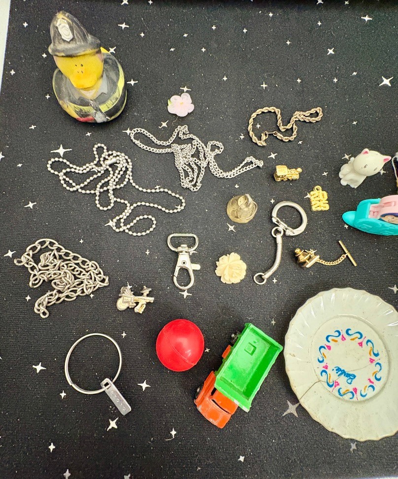 Vintage Junk Drawer Lot Of 20 Toys, Jewelry, Trinkets
