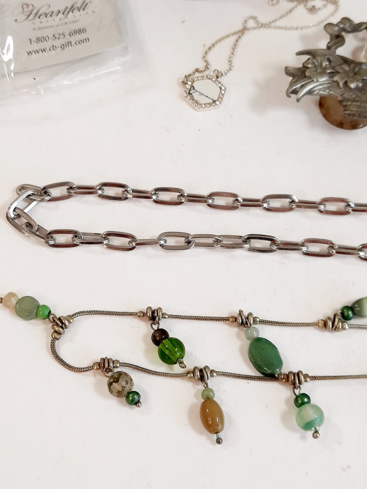 Junk Drawer Lot Women’s Silver Basket Jewelry Collectables Glass Ring Holder