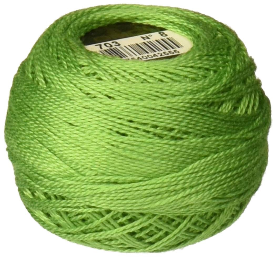 DMC 116 8-703 Pearl Cotton Thread Balls, Chartreuse, Size 8