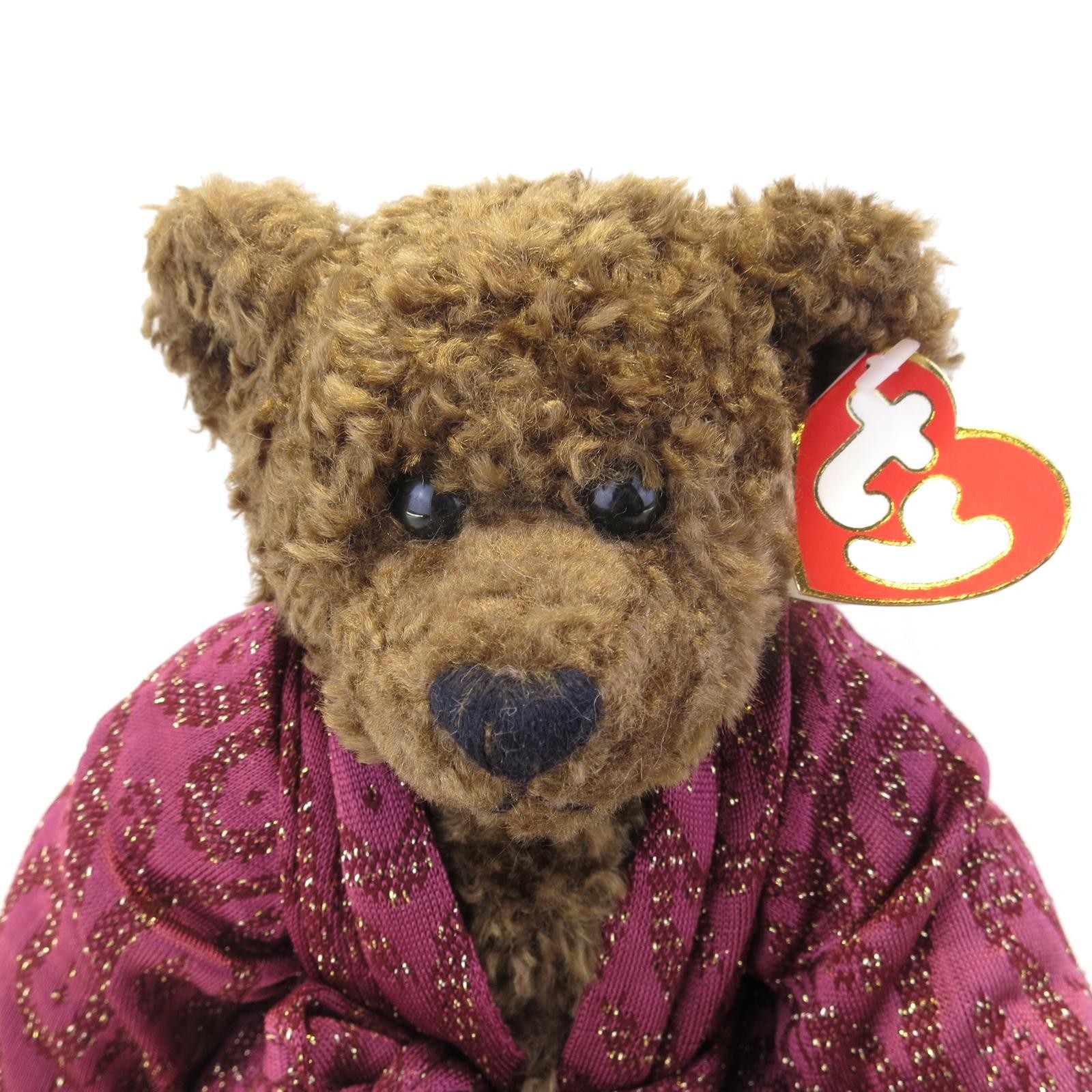 Vintage Tyrone 1993 Large 12″ Size Ty Attic Treasures Teddy Bear in Robe
