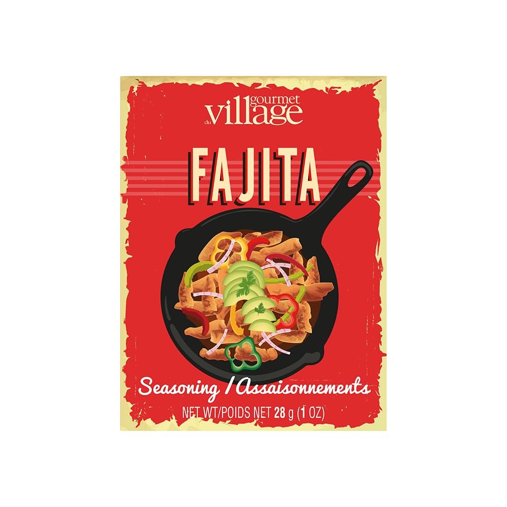 Gourmet du Village Fajita Seasonings Recipe Box Retro, 28.35g