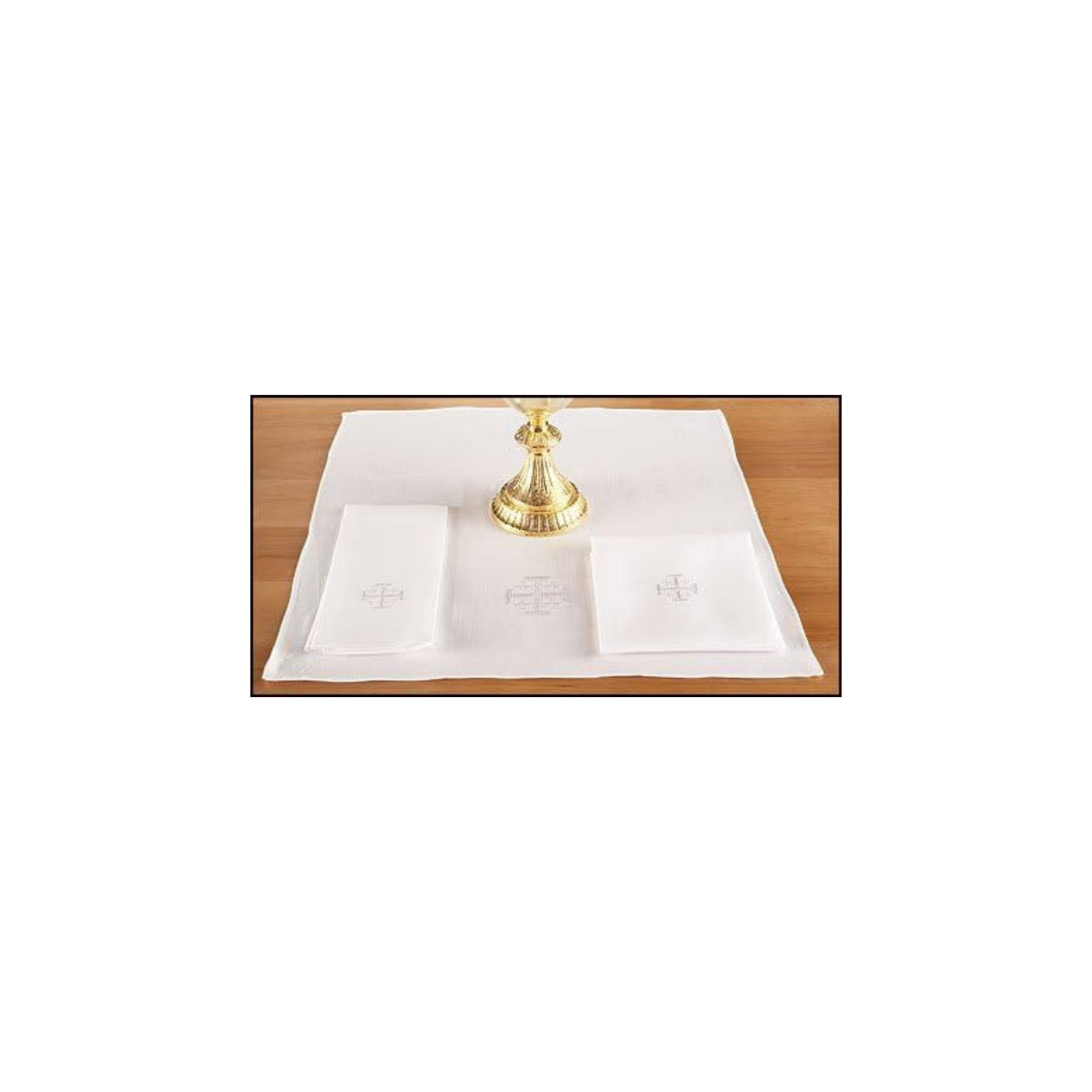 4 Pack of 100% Altar Linen Corporal for Churches 18 x 16.5 inches Clear