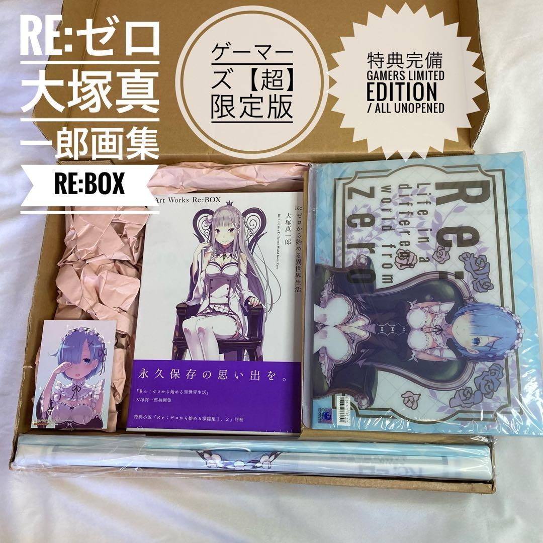 Re:Zero Shinichiro Otsuka Art Book Box Set Limited Edition with Tapestry & Case
