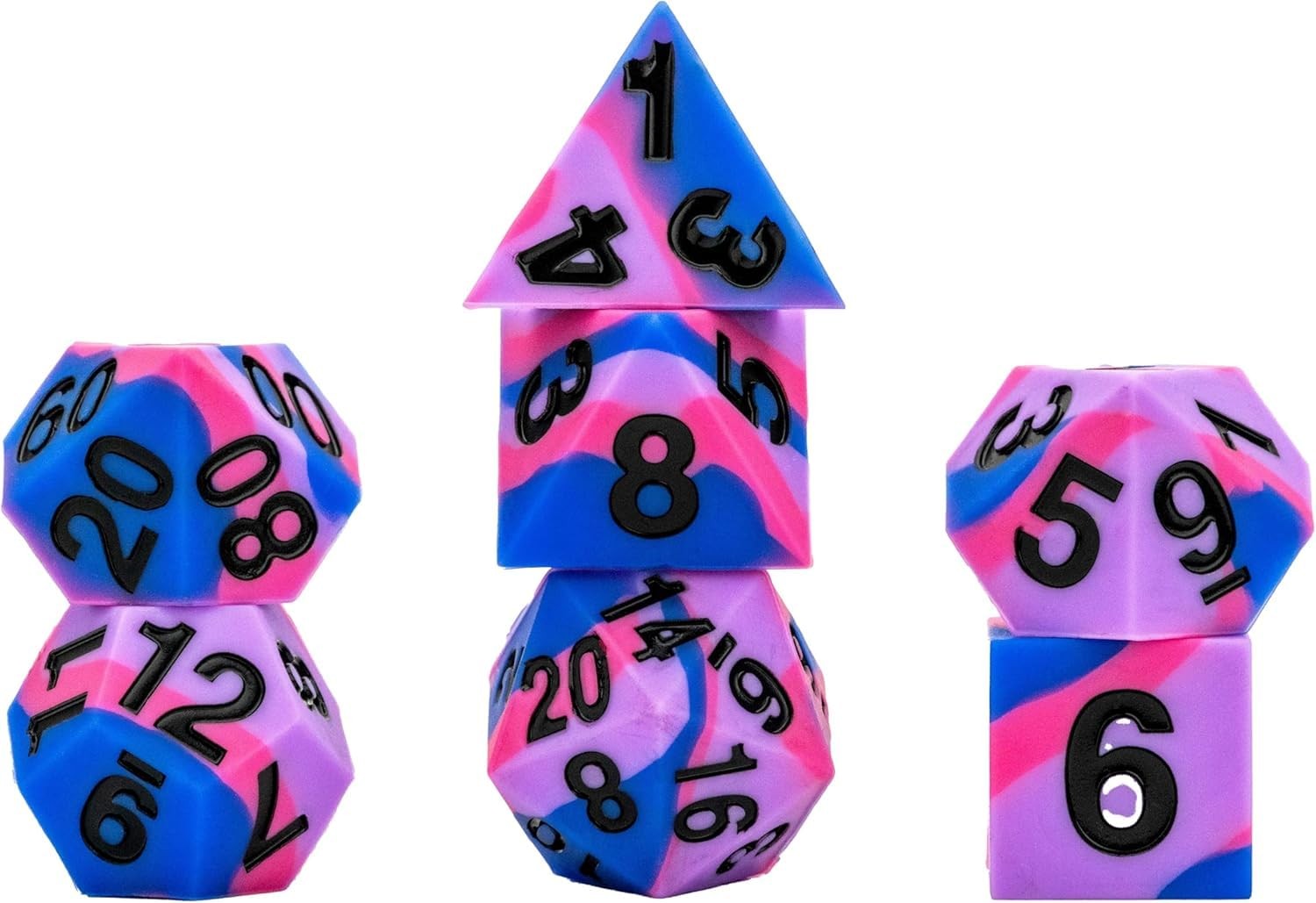 FanRoll Pride 16mm Sharp Edge Silicone Dice Set – Bisexual