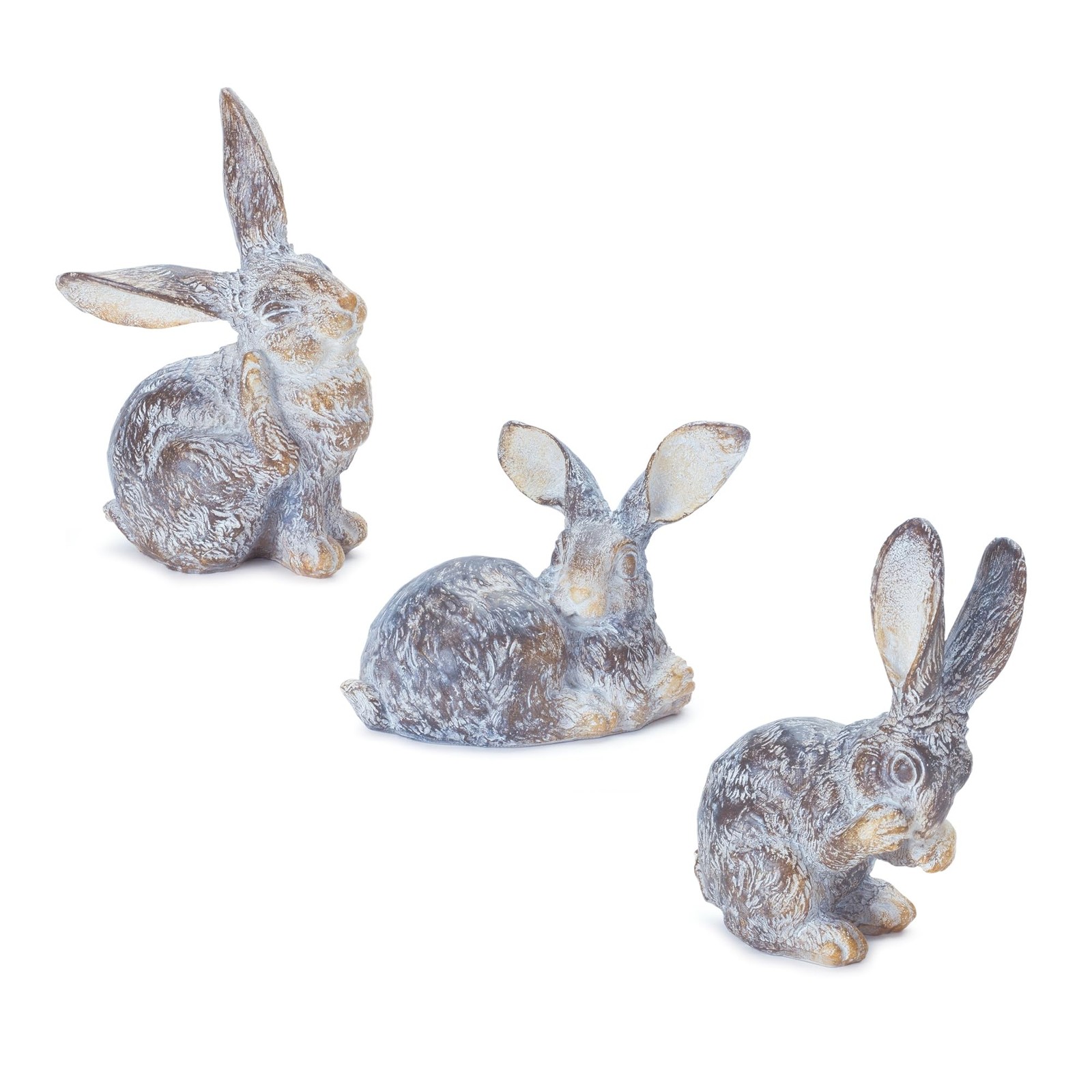 Melrose International Garden Rabbit Figurine (Set of 3)
