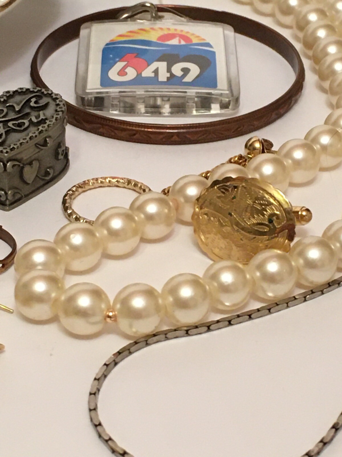 Vintage To Now Junk Drawer Lot Jewelry Porcelain China Pins Single Earrings More