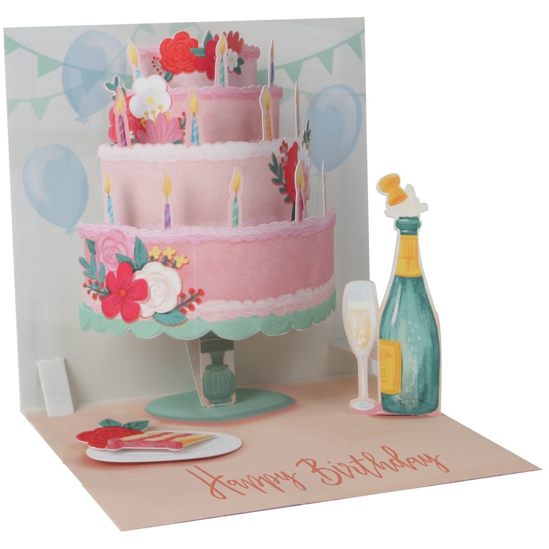 Up with Paper Pop-Up Treasures Greeting Card – Layered Cake