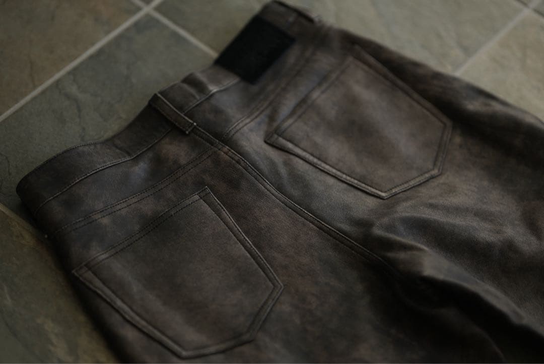 Stussy big ol processed leather pants lamb leather Size 30 Used