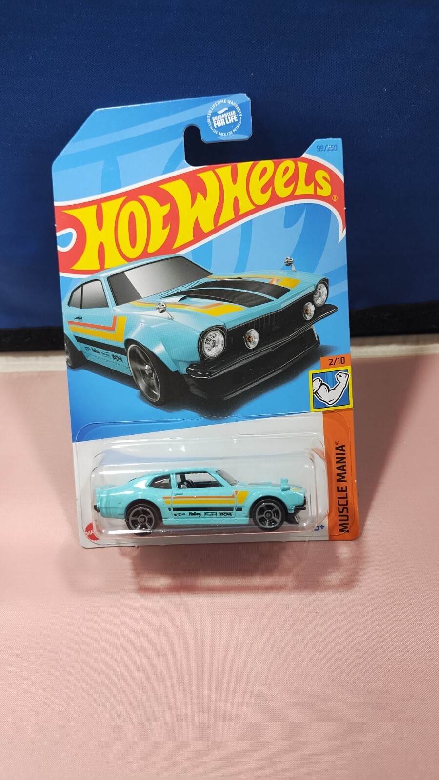 Hot Wheels Custom Ford Maverick Muscle Mania #2/10 Blue Diecast 1:64 Scale