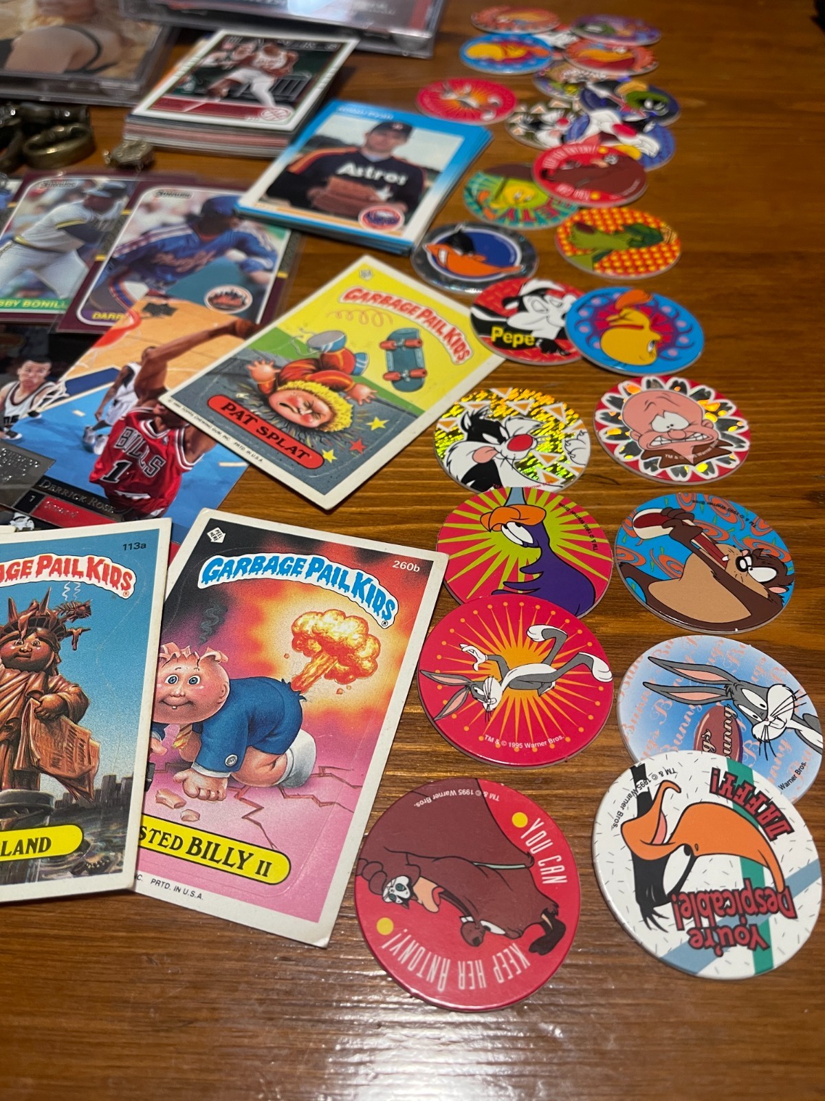 Vintage Junk Drawer Lot – PACKS, BASEBALL , BASKETBALL Cards, GPK, CDS, Pokémon