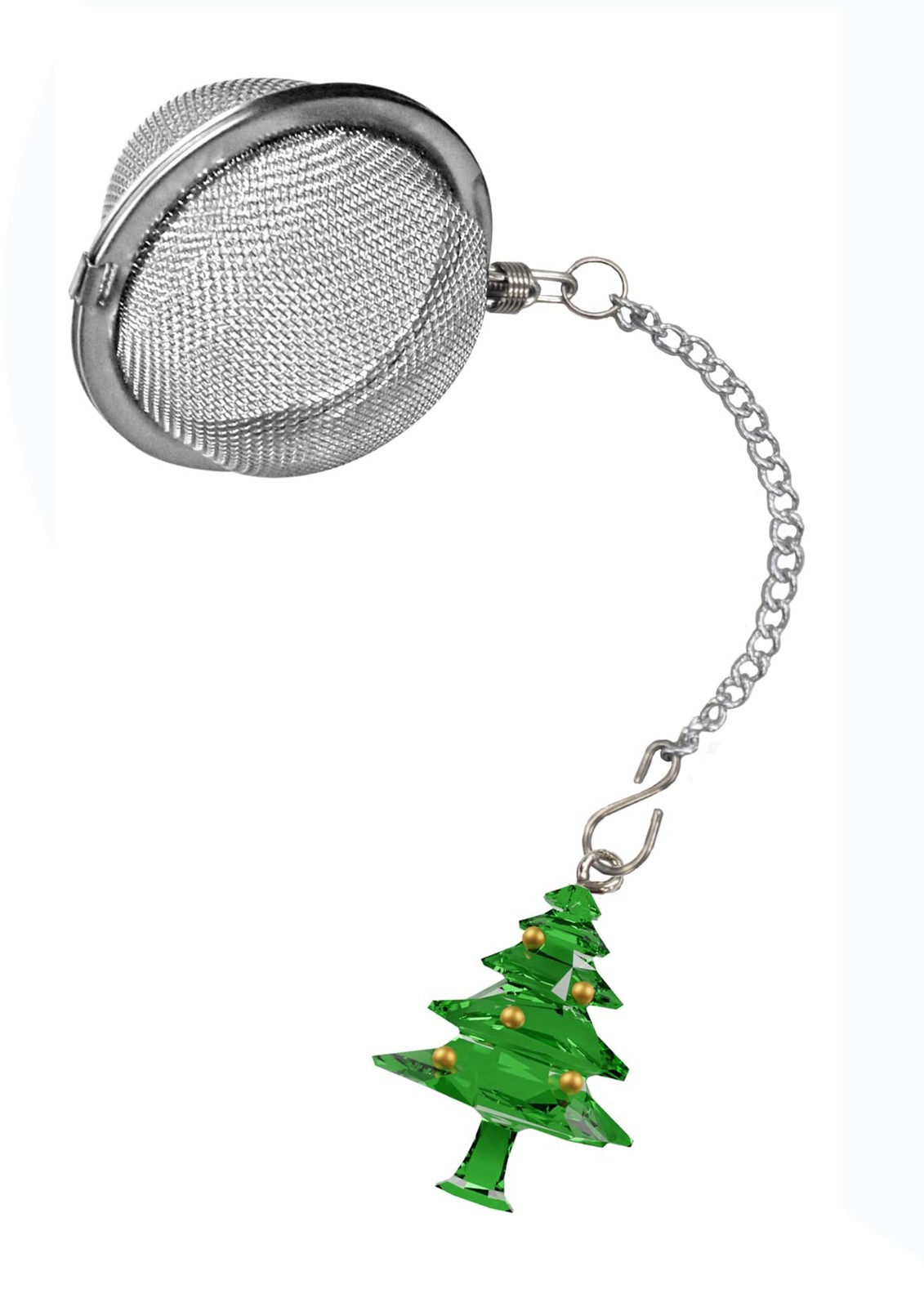 Prodyne Holiday Christmas Tree Stainless Steel, Tea Ball Infuser