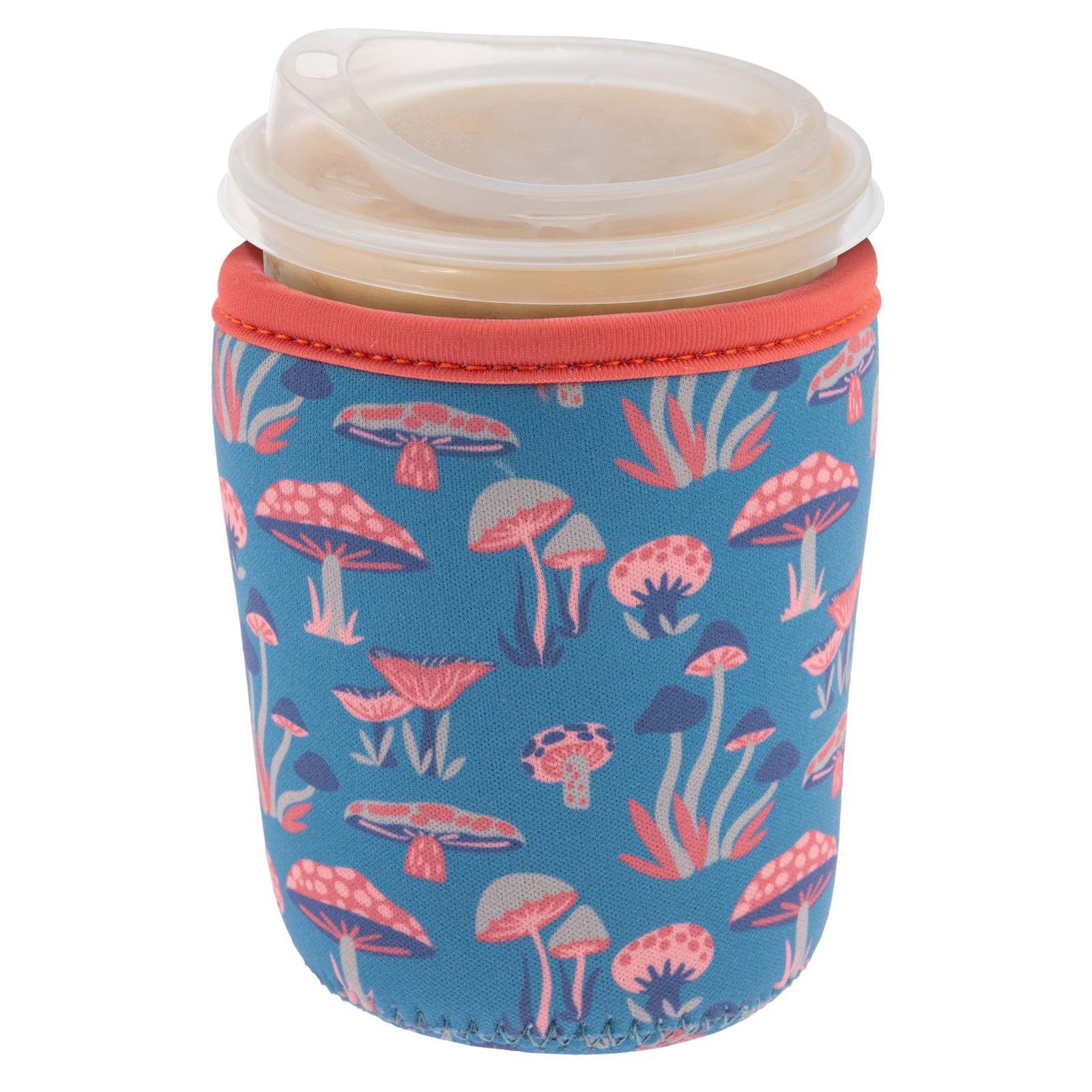 Karma Reusable Iced Coffee Insulator Neoprene Sleeve 16-20oz Mushroom