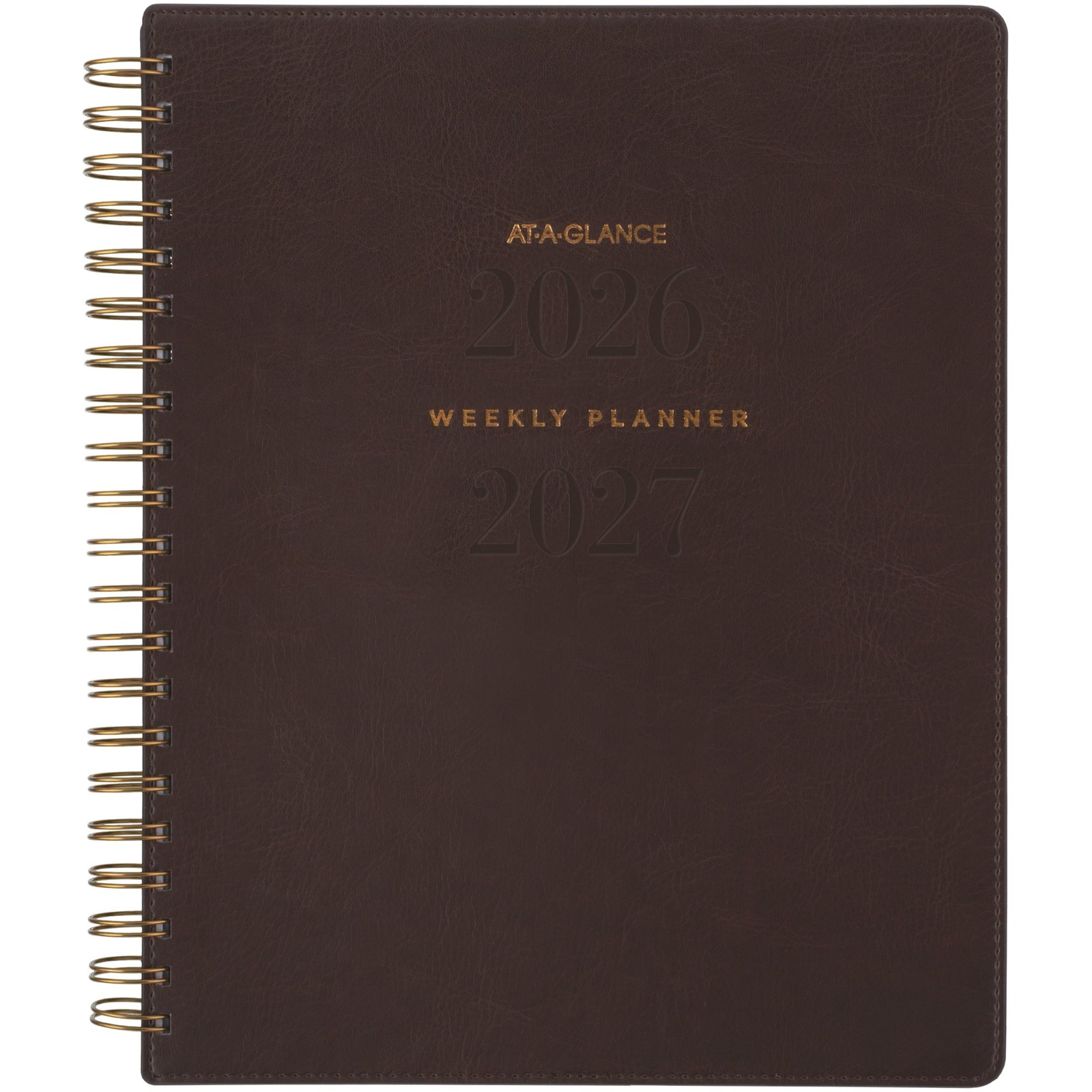 AT-A-GLANCE 2026–2027 Academic Planner, Weekly & Monthly, 8.5×11″, Brown