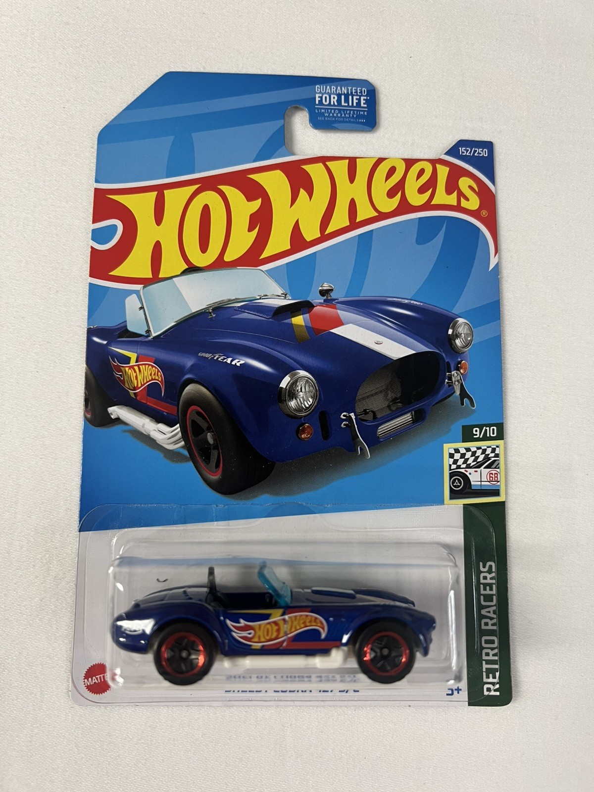 Hot Wheels Shelby Cobra 4Z7 S/C Retro Racers #9/10 Blue Diecast 1:64 Scale New