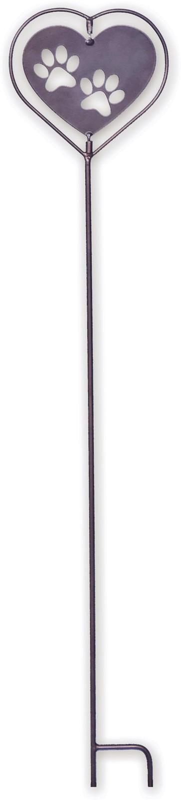 Sunset Vista Memorial Paw Prints Mini Stake Spinner, 25″ Garden Marker