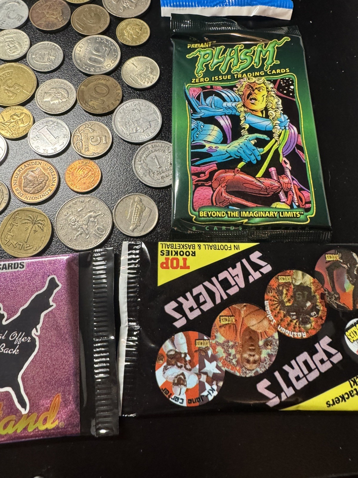 junk drawer lot Coins Cards