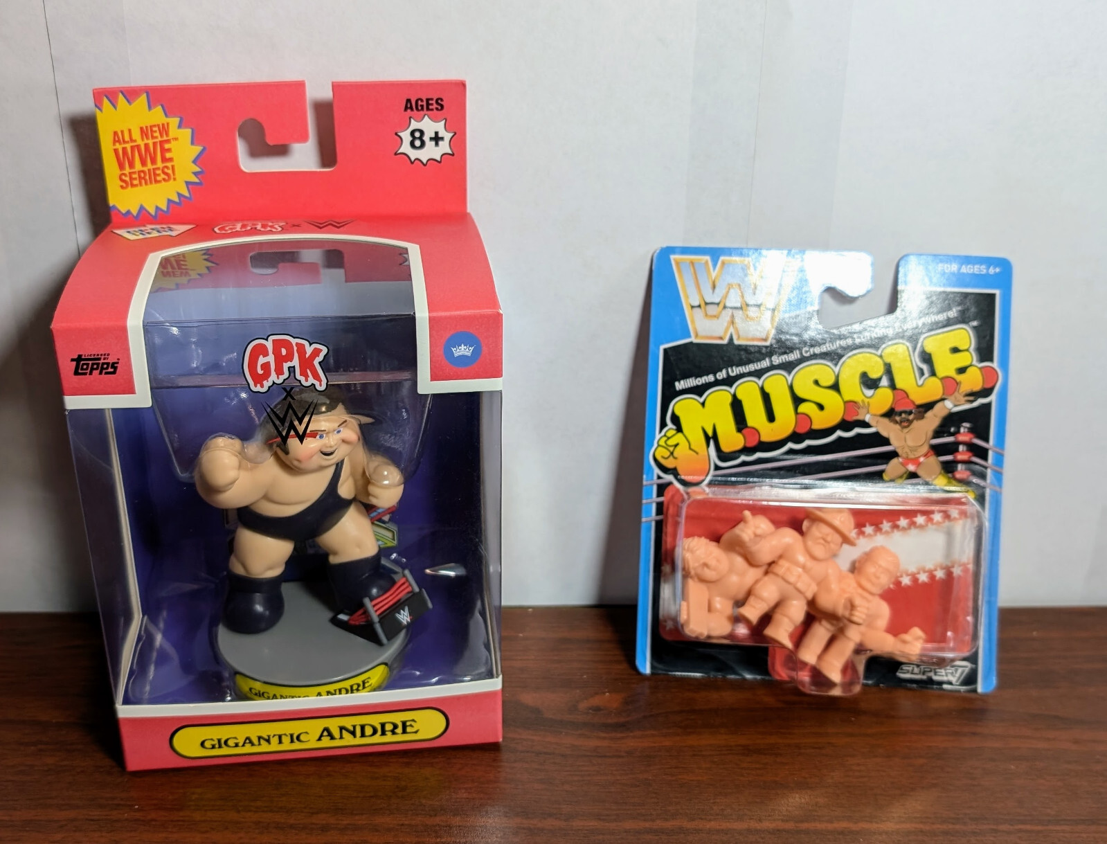 WWF Wrestling Muscle Legends and Andre the Giant toy and few Toy belts
