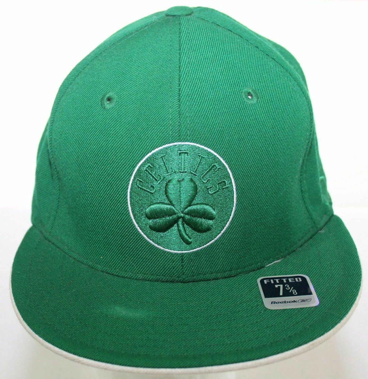 Boston Celtics Reebok Hat – Wool / Acrylic – NBA Green Fitted Cap Size 7 3/8
