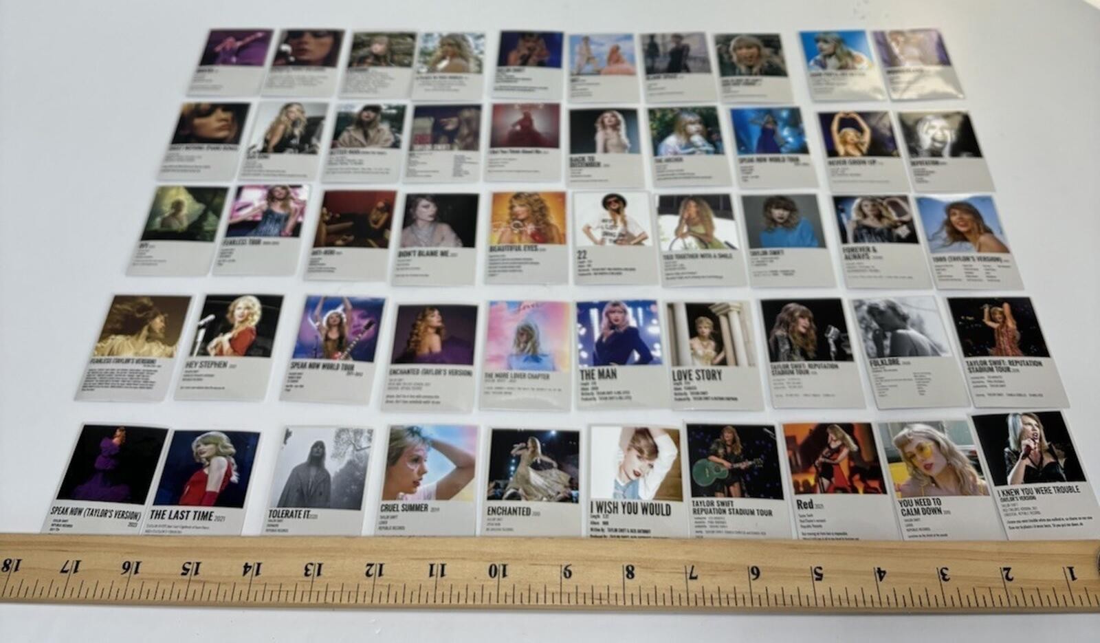 Taylor Swift Music Album Cover/Song Titles 50pc Sticker Lot Swifties Stickers