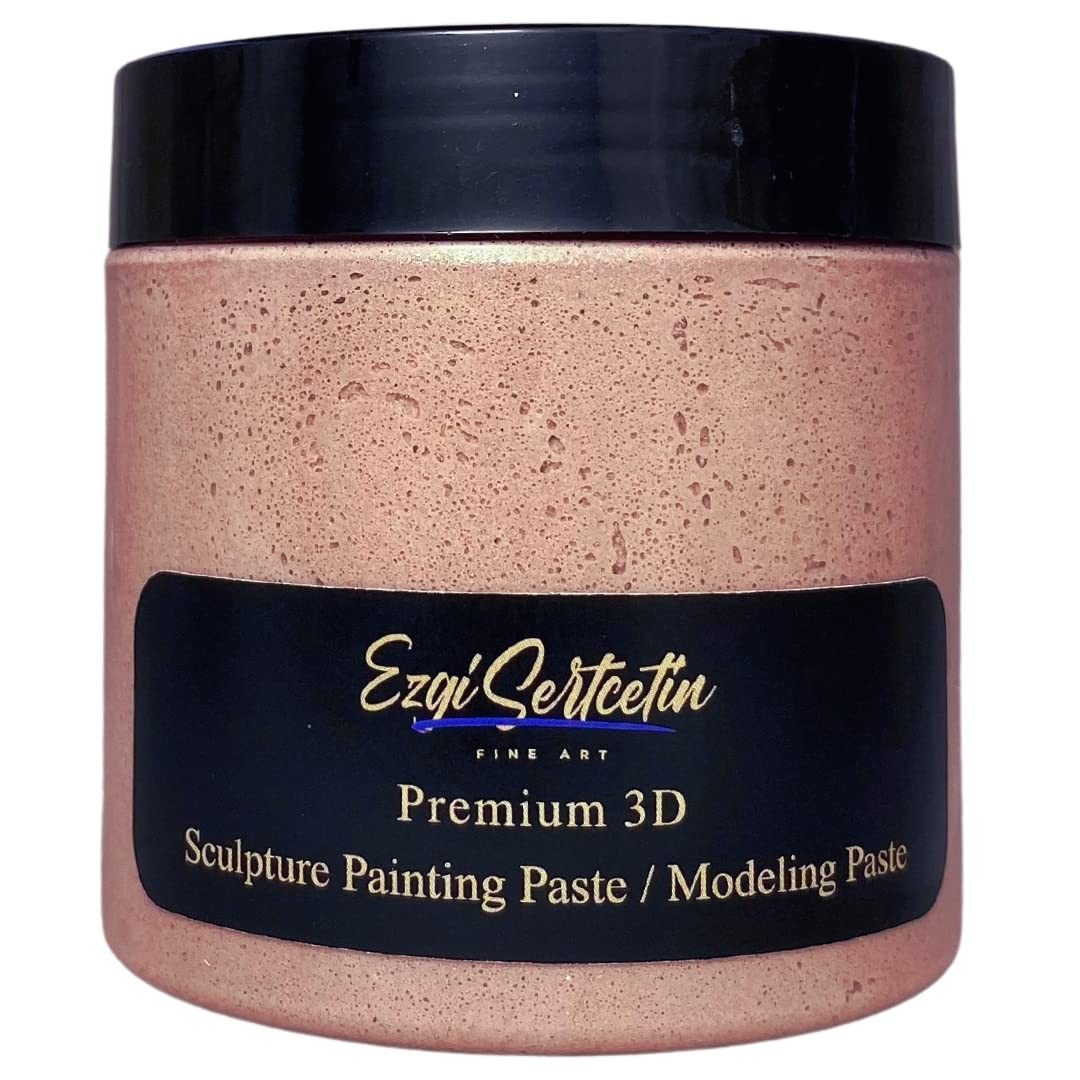 3D Texture Paste 6oz Metallic Pearl Neon Peach Cream Ready to Use Art Paste