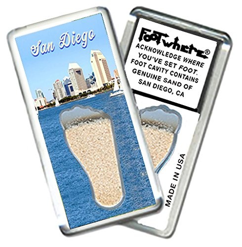 San Diego “FootWhere” Fridge Magnet, Skyline Souvenir, Made in USA